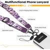image:imageIcycay Phone Lanyard Crossbody Strap Neck Adjustable Teacher Women GoldCat Purple Flower