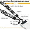image:imageIcycay Phone Lanyard Crossbody Strap Neck Adjustable Teacher Women GoldStriped Black