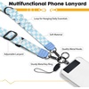 image:imageIcycay Phone Lanyard Crossbody Strap Neck Adjustable Teacher Women MarbleCheckered Blue