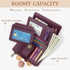 image:imageIcycay Sea Turtle Small Wallet Women RFID Blocking Cute Credit Card Holder0 Deep Violet
