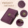 image:imageIcycay Sea Turtle Small Wallet Women RFID Blocking Cute Credit Card Holder0 Deep Violet