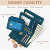 image:imageIcycay Sea Turtle Small Wallet Women RFID Blocking Cute Credit Card Holder0 Peacock Blue