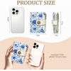 image:imageIcycay Sea Turtle Small Wallet Women RFID Blocking Cute Credit Card HolderFloral Blue