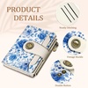 image:imageIcycay Sea Turtle Small Wallet Women RFID Blocking Cute Credit Card HolderFloral Blue