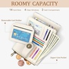 image:imageIcycay Sea Turtle Small Wallet Women RFID Blocking Cute Credit Card HolderFloral Blue