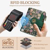 image:imageIcycay Sea Turtle Small Wallet Women RFID Blocking Cute Credit Card HolderFloral Green