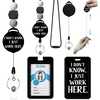 image:imageIcycay Teacher Lanyards for ID Badges Retractable ID Holder Be KindI Just Work Here