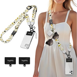 image:imageIcycay Phone Lanyard Crossbody Strap Neck Adjustable Teacher Women GoldBee Flower