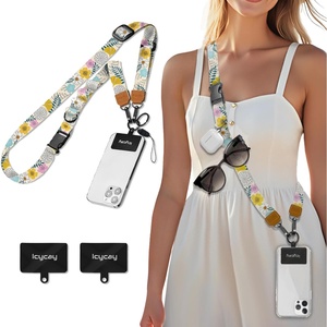 image:imageIcycay Phone Lanyard Crossbody Strap Neck Adjustable Teacher Women GoldBoho Floral
