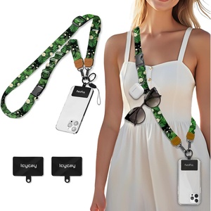image:imageIcycay Phone Lanyard Crossbody Strap Neck Adjustable Teacher Women GoldCat Green Leaf