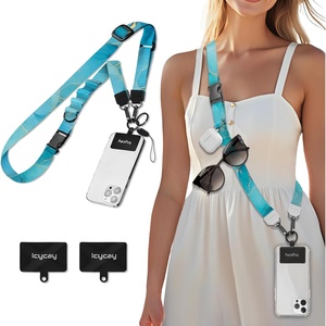 image:imageIcycay Phone Lanyard Crossbody Strap Neck Adjustable Teacher Women GoldMarble Blue