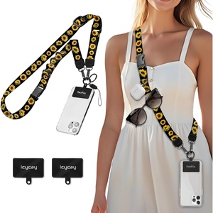 image:imageIcycay Phone Lanyard Crossbody Strap Neck Adjustable Teacher Women GoldYellow Flowers