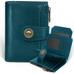 image:imageIcycay Sea Turtle Small Wallet Women RFID Blocking Cute Credit Card Holder0 Peacock Blue