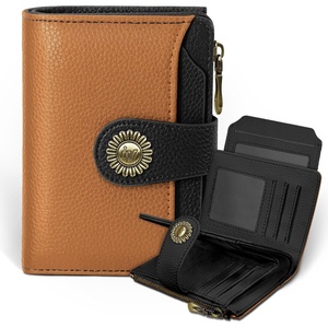 image:imageIcycay Sea Turtle Small Wallet Women RFID Blocking Cute Credit Card Holder0 Pumpkin Black
