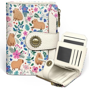 image:imageIcycay Sea Turtle Small Wallet Women RFID Blocking Cute Credit Card HolderCapybara
