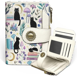 image:imageIcycay Sea Turtle Small Wallet Women RFID Blocking Cute Credit Card HolderCat Book