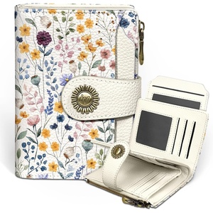 image:imageIcycay Sea Turtle Small Wallet Women RFID Blocking Cute Credit Card HolderFloral