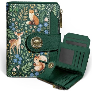 image:imageIcycay Sea Turtle Small Wallet Women RFID Blocking Cute Credit Card HolderForest