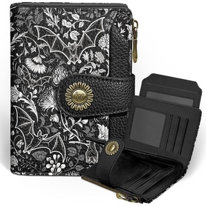 image:imageIcycay Sea Turtle Small Wallet Women RFID Blocking Cute Credit Card HolderGoth Bat