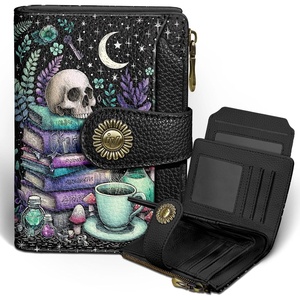image:imageIcycay Sea Turtle Small Wallet Women RFID Blocking Cute Credit Card HolderGoth Skull