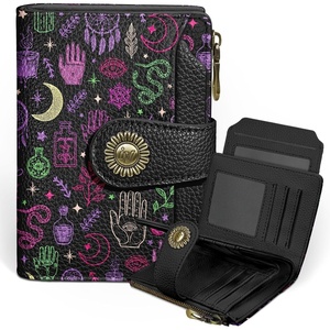 image:imageIcycay Sea Turtle Small Wallet Women RFID Blocking Cute Credit Card HolderGothic Magic Black