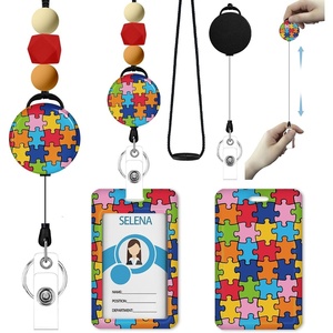 image:imageIcycay Teacher Lanyards for ID Badges Retractable ID Holder Be KindAutism Awareness